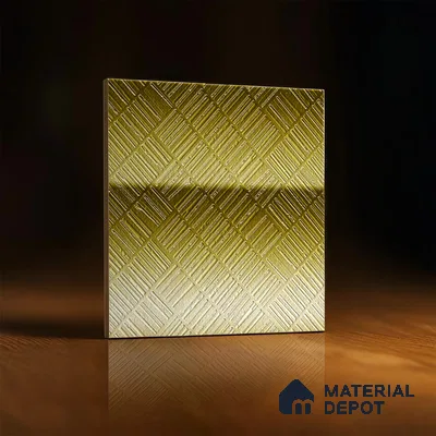 Highlighter Tiles  Tile TL 07255 C Roxy 8001 GLM (Gold) 1 ft x 1 ft Ceramic Matte Finish - 9 mm  | 2 mm Spacer is Mandatory (Sample)